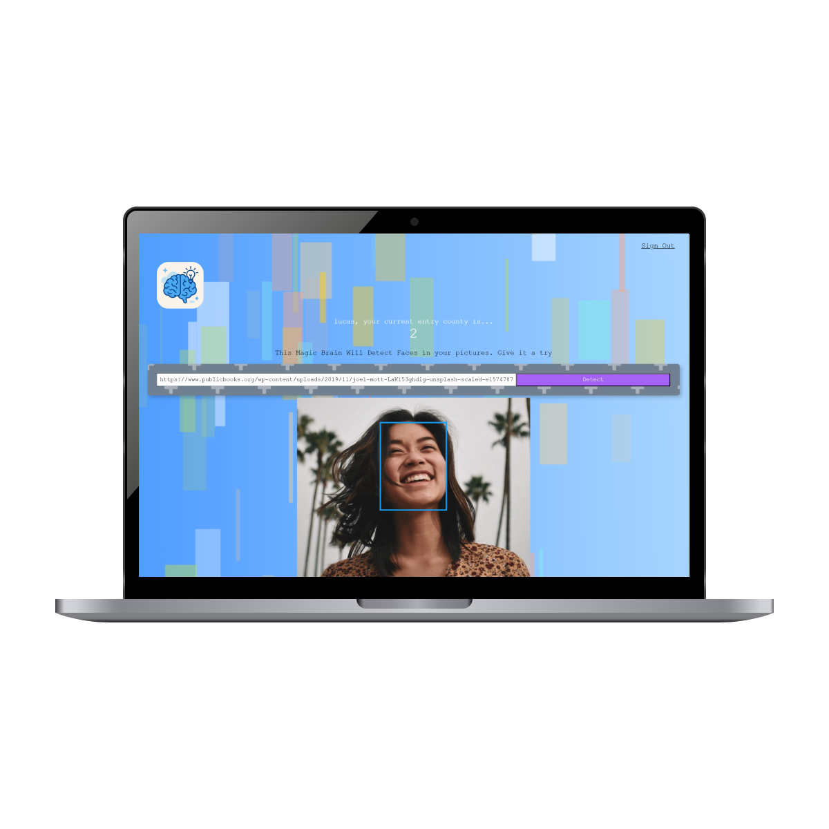 Face Recognition App Mockup